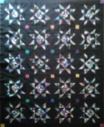 Custom quilt in Amish Stars pattern