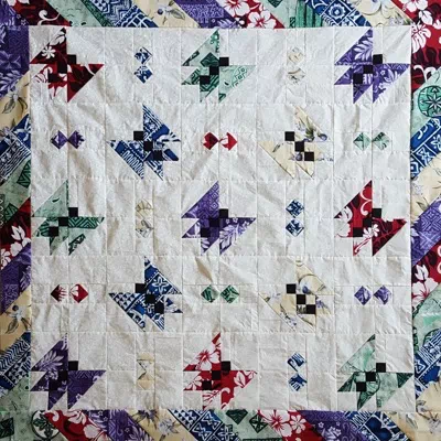 Custom quilt in Butterflies pattern