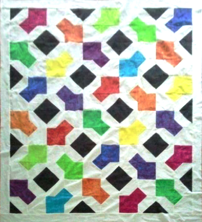 Custom quilt in One Way or Another Pattern