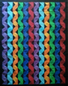 Custom quilt in Ribbons pattern
